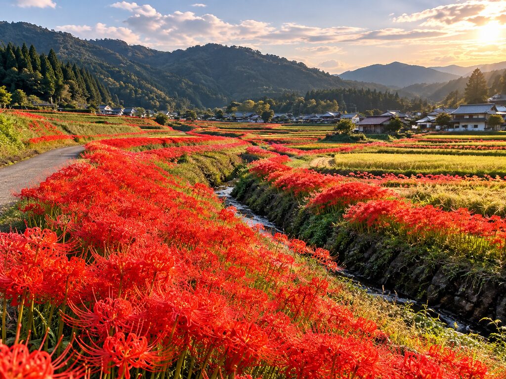 ❤️🌾【約10万本が真っ赤に染める！！！】長浜市「徳山の彼岸花」